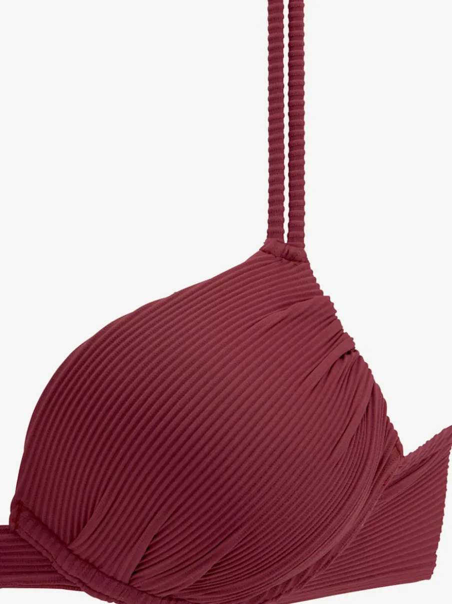 Hauts de bikini push-up à tissu structuré ajustable