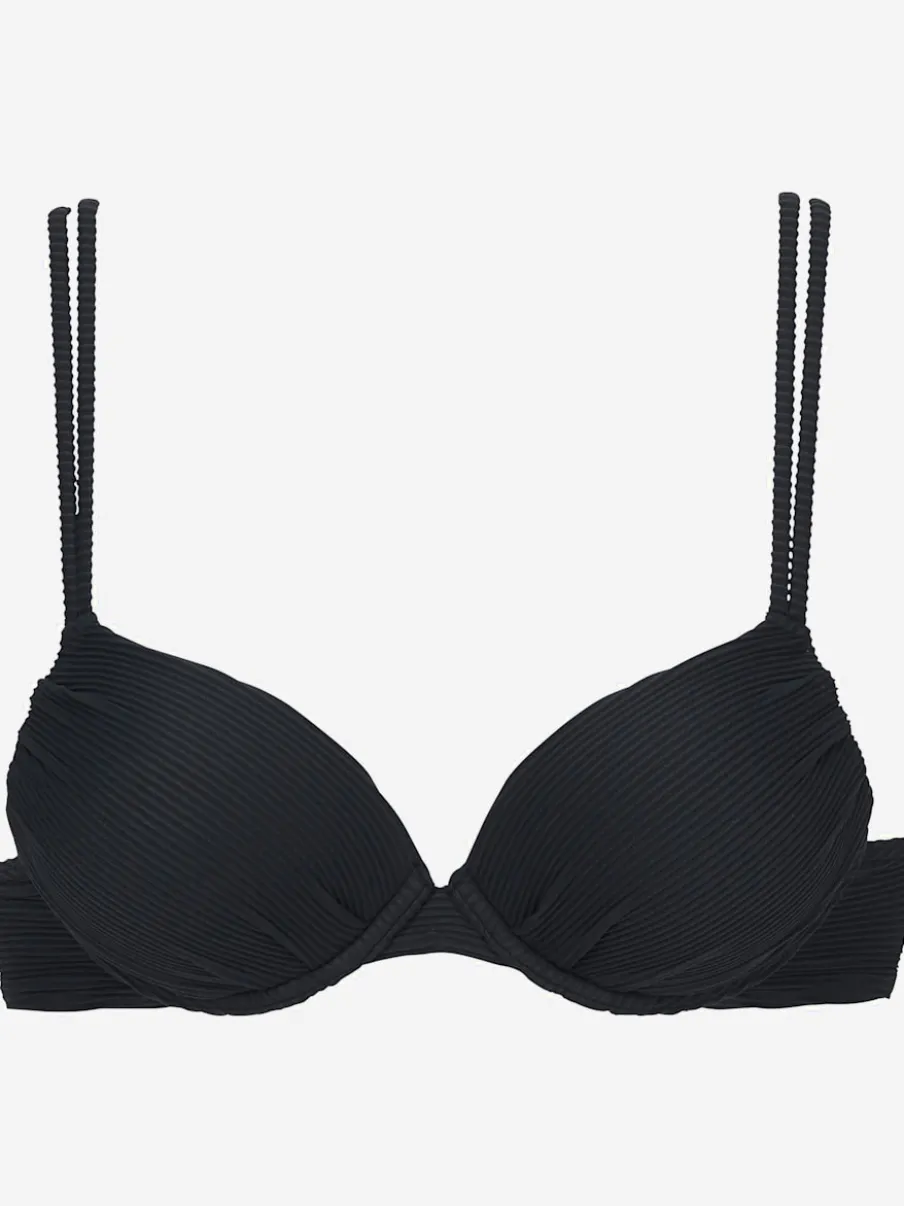 Hauts de bikini push-up à tissu structuré ajustable