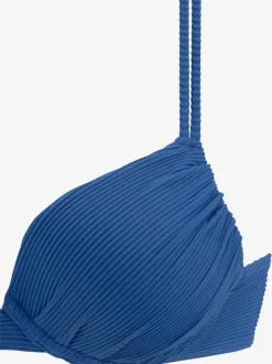 Hauts de bikini push-up à tissu structuré ajustable