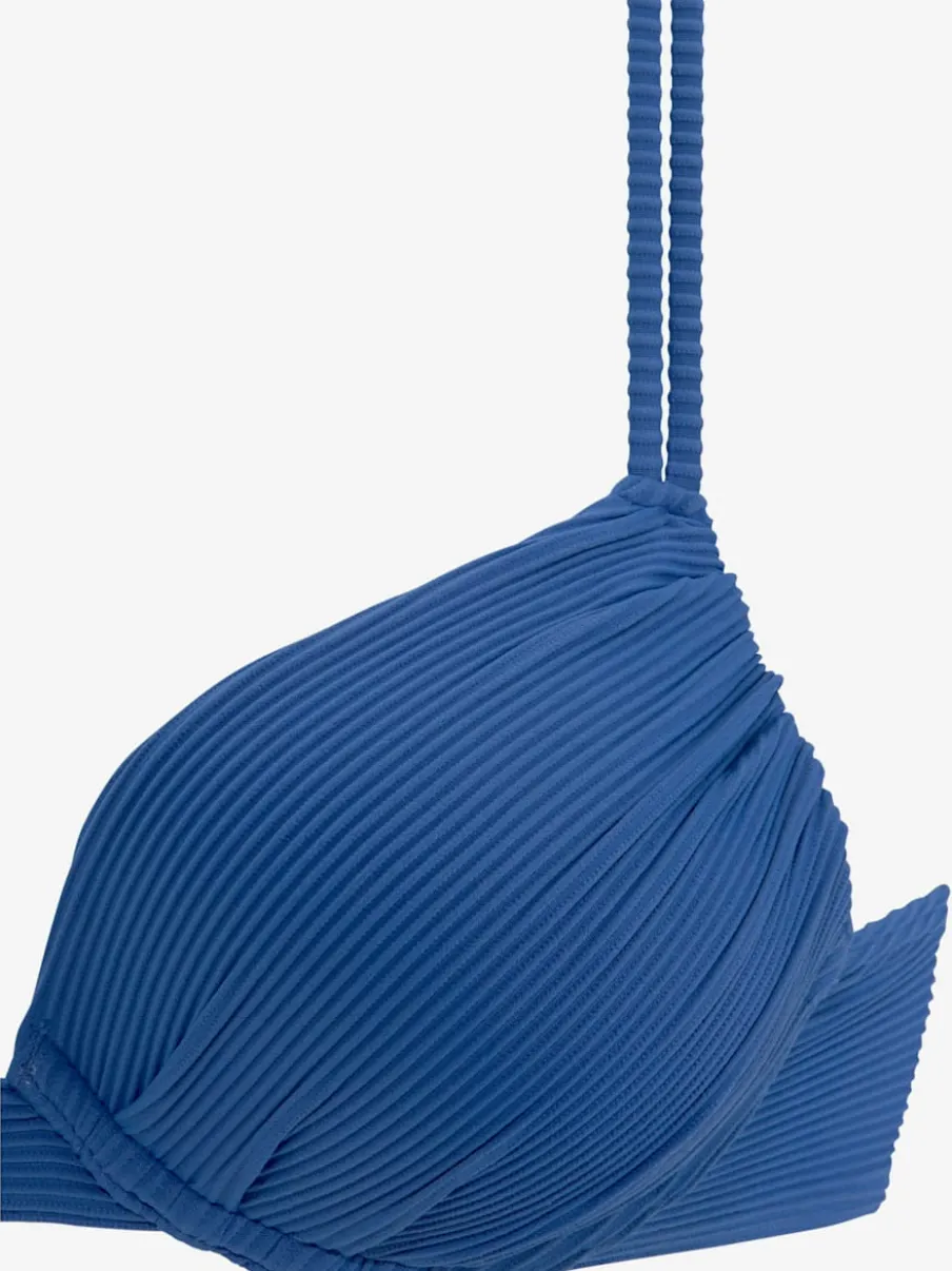 Hauts de bikini push-up à tissu structuré ajustable