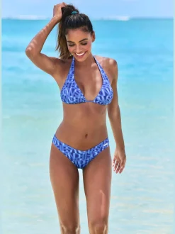 Hauts de bikini triangle imprimé avec bonnets amovibles