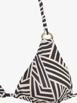 Hauts de bikini triangle à imprimé graphique recyclé
