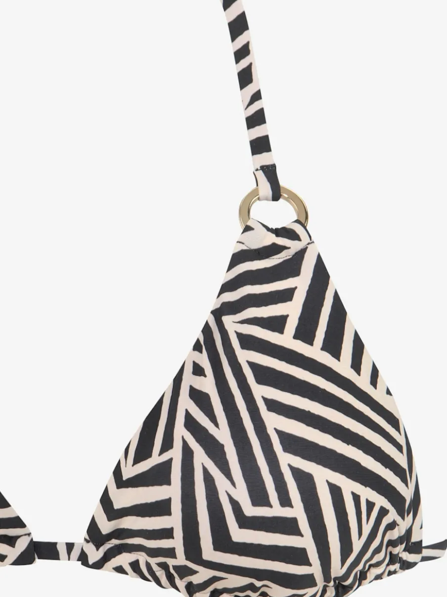 Hauts de bikini triangle à imprimé graphique recyclé