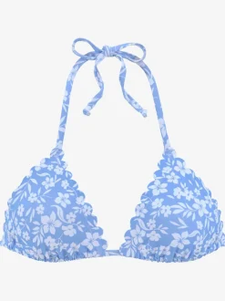 Hauts de bikini triangles imprimés à fleurs doux et amovibles