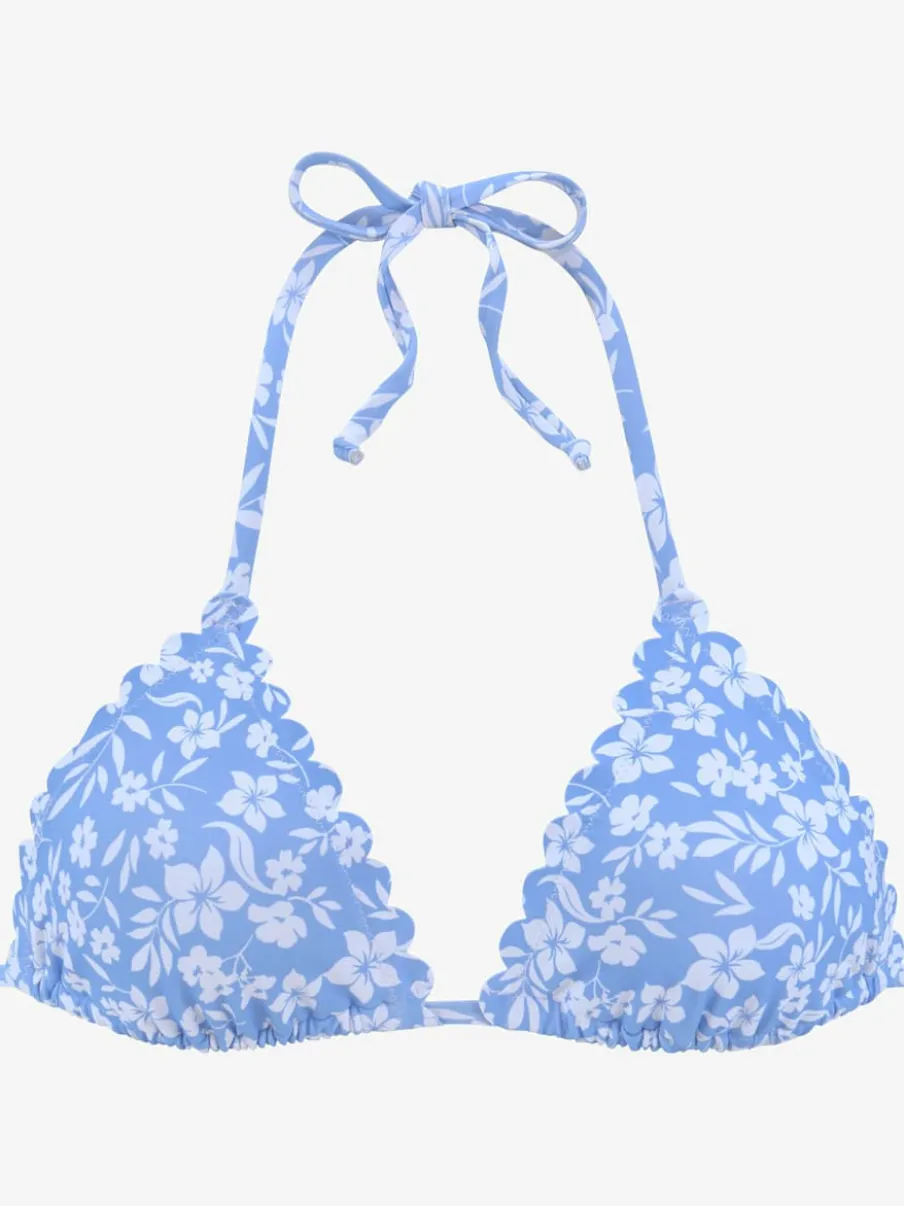 Hauts de bikini triangles imprimés à fleurs doux et amovibles