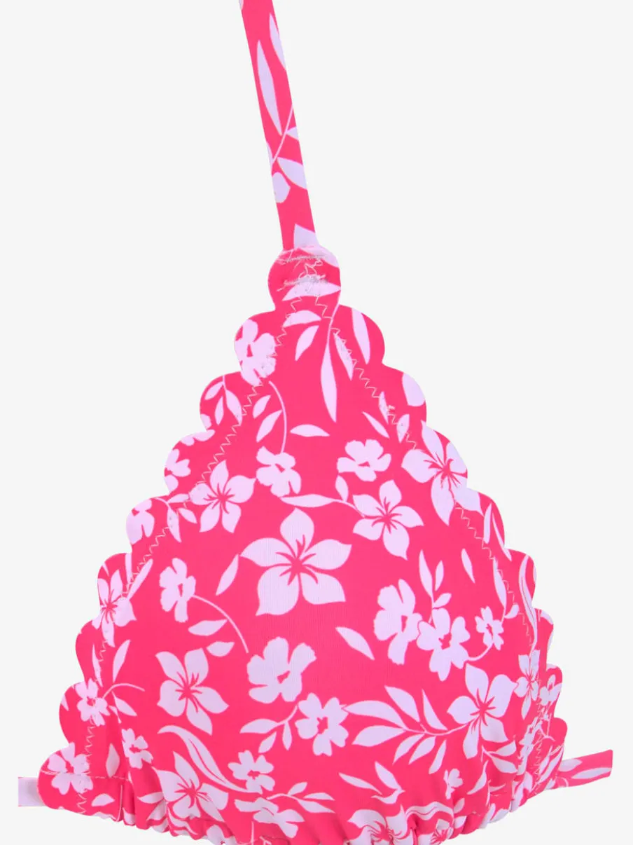 Hauts de bikini triangles imprimés à fleurs doux et amovibles