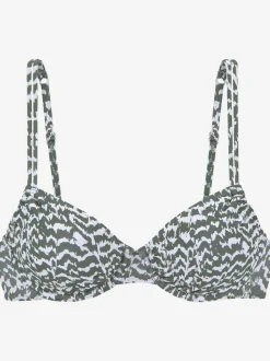 Hauts de maillot de bain à armatures motifs géométriques ajustables