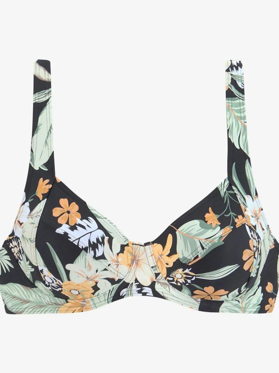Hauts de maillot de bain à armatures à imprimé tropical