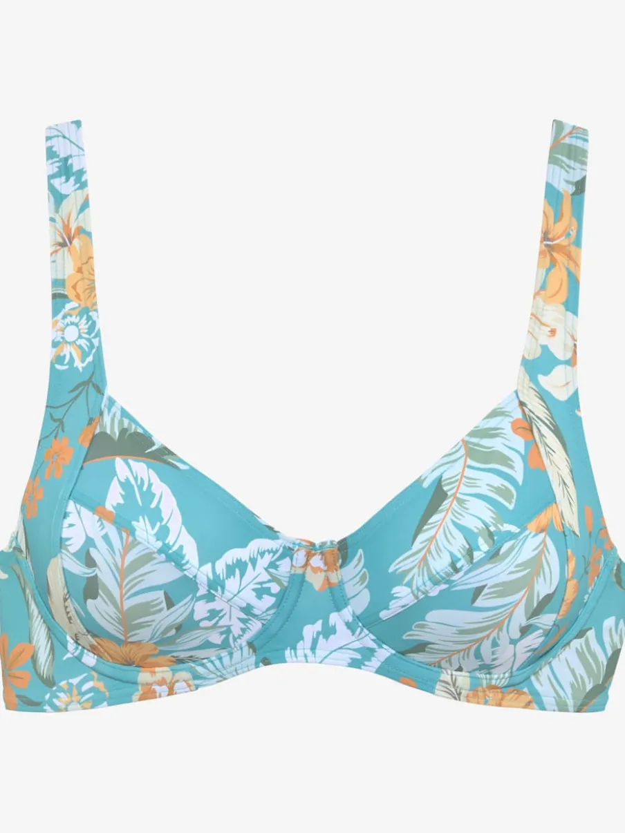 Hauts de maillot de bain à armatures à imprimé tropical