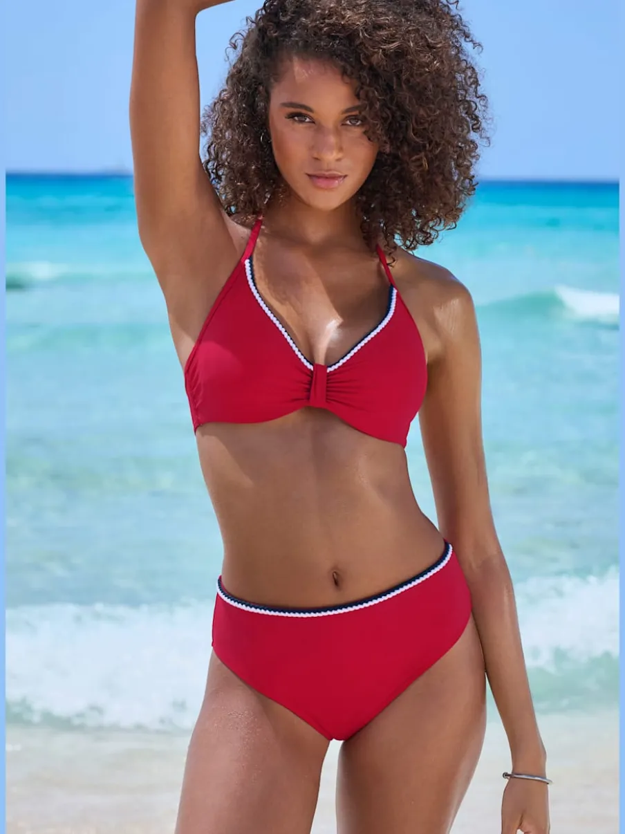 Hauts de maillot de bain avec bonnets amovibles cordons