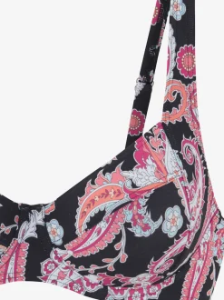 Hauts de maillot de bain imprimés à armatures réglables