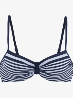 Hauts de maillots de bain à armatures rayés ajustables