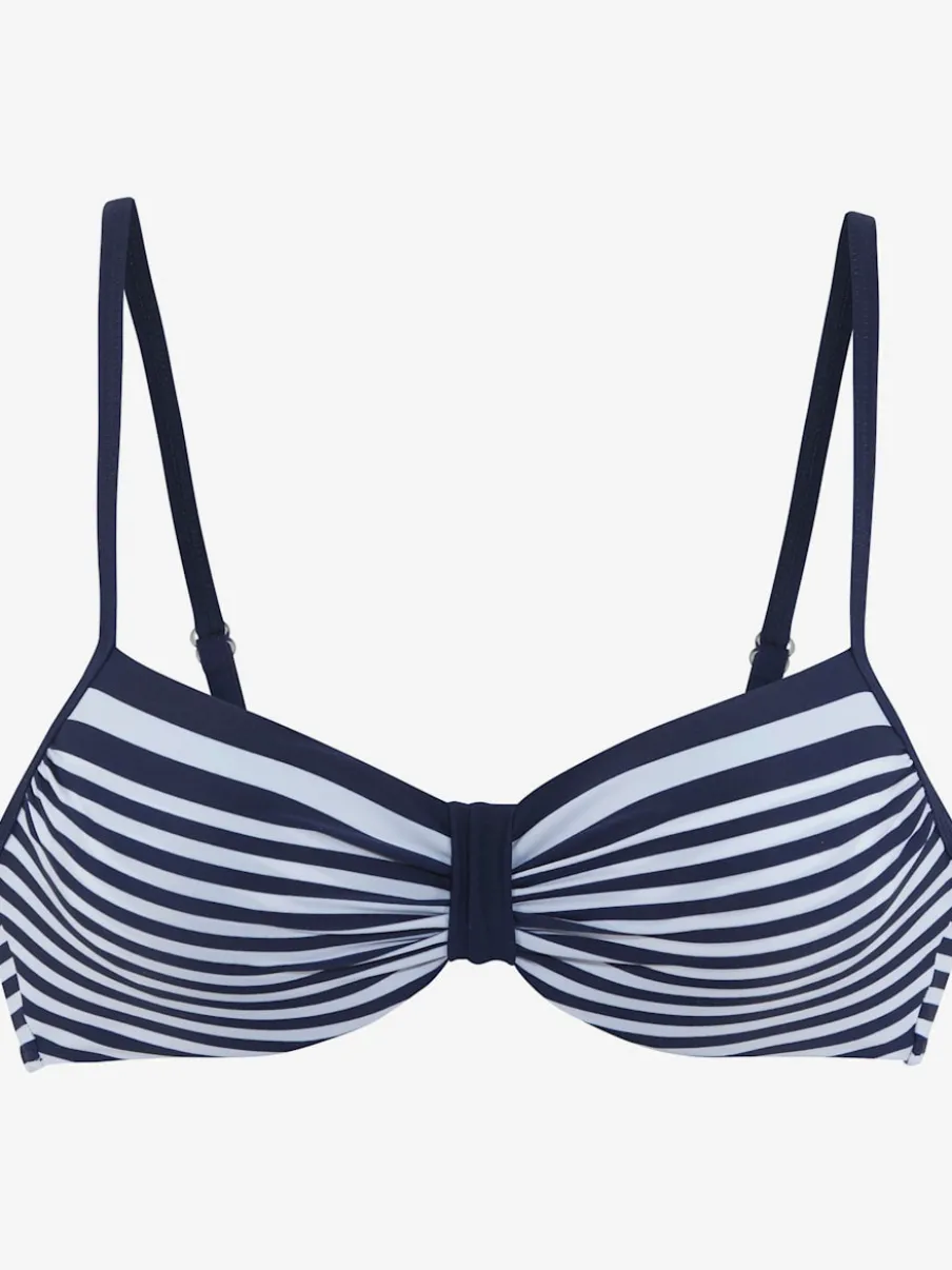Hauts de maillots de bain à armatures rayés ajustables