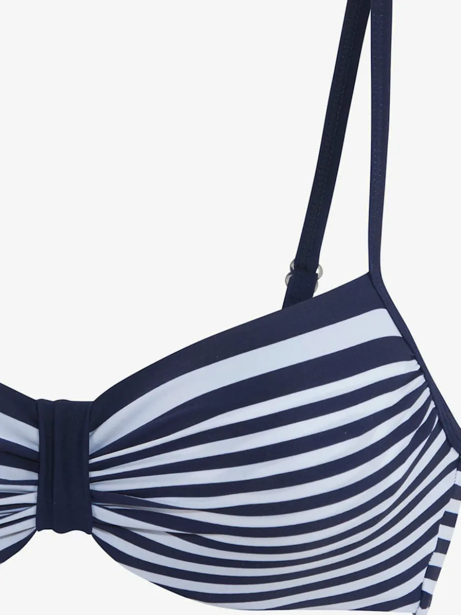 Hauts de maillots de bain à armatures rayés ajustables