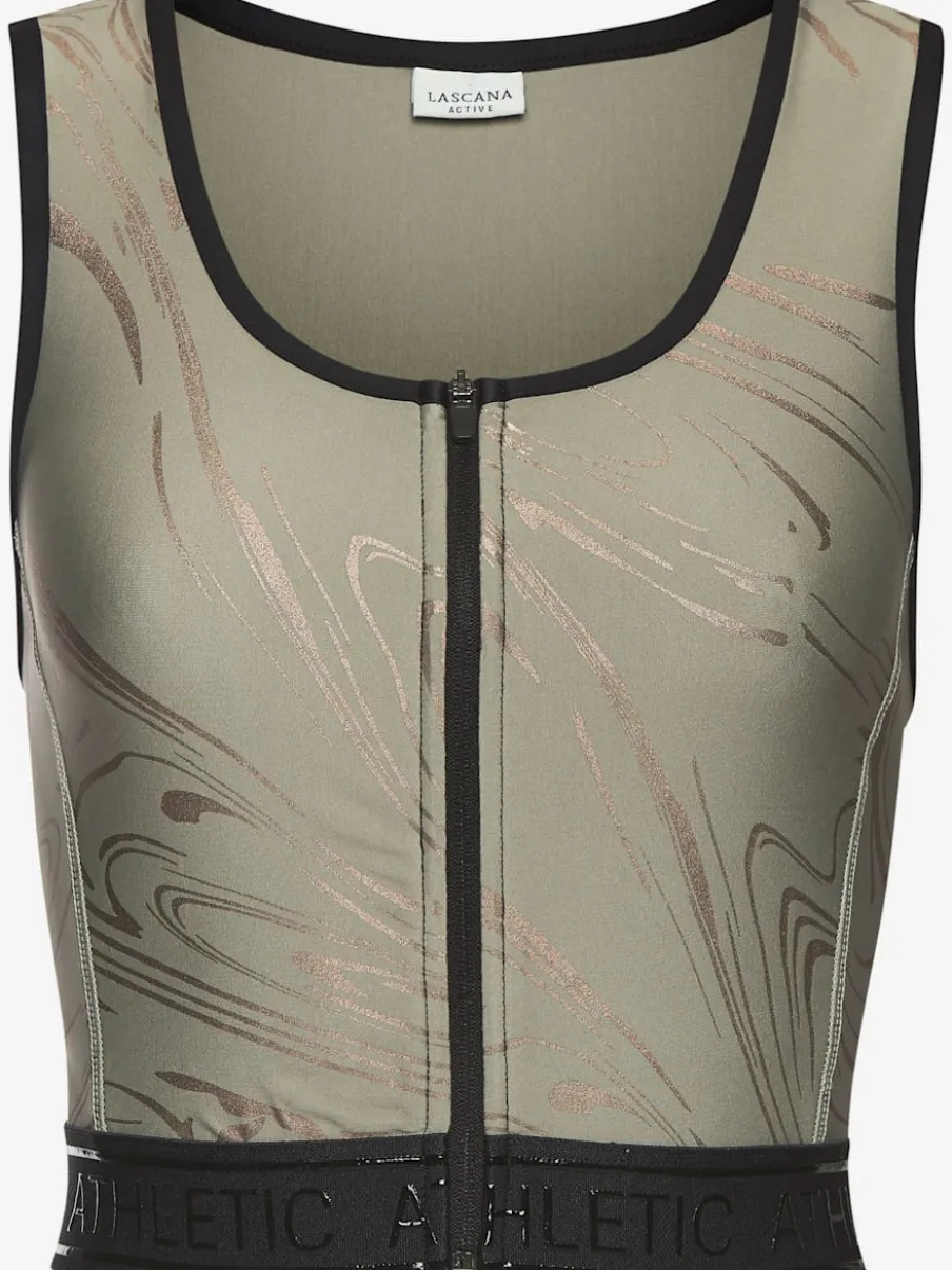 Hauts techniques courts avec glissière et ceinture élastique