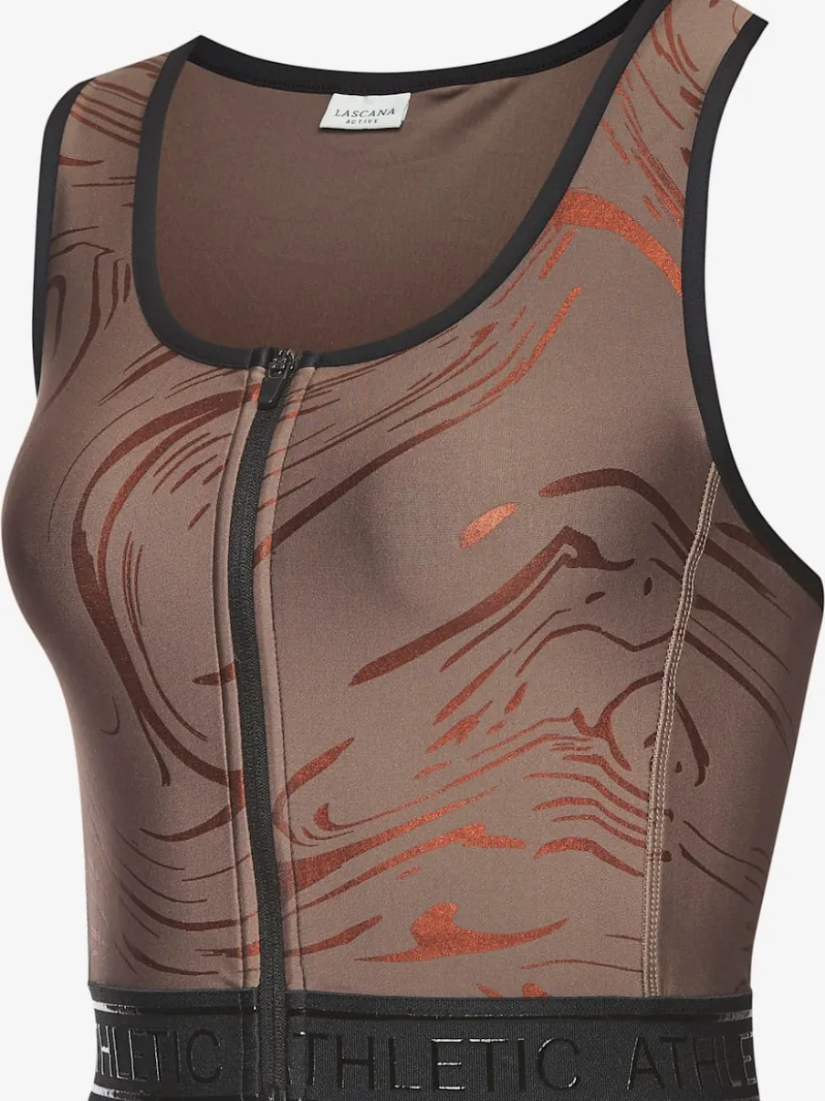 Hauts techniques courts avec glissière et ceinture élastique
