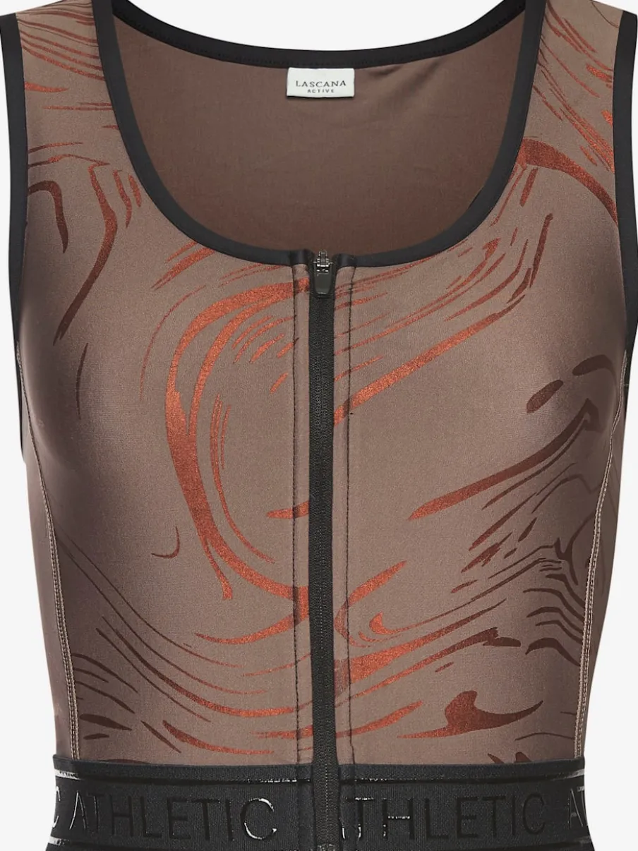 Hauts techniques courts avec glissière et ceinture élastique