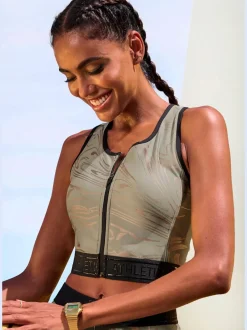 Hauts techniques courts avec glissière et ceinture élastique