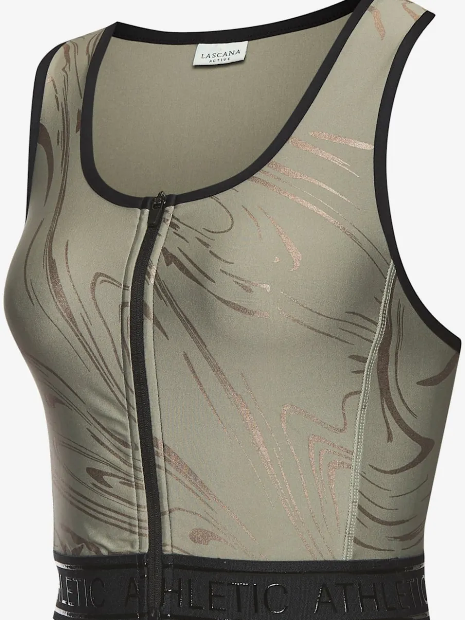 Hauts techniques courts avec glissière et ceinture élastique