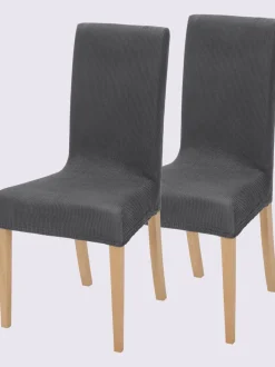 Housse de chaise mélange de matières facile d'entretien