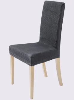 Housse de chaise mélange de matières facile d'entretien