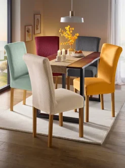 Housse de chaise mélange de matières facile d'entretien