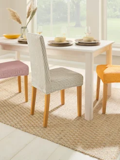 Housse de chaise mélange de matières facile d'entretien