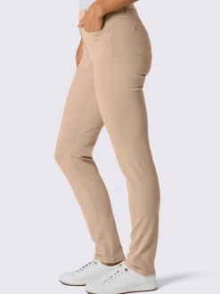 Jean ajusté en coton lyocell avec ceinture élastique et 4 poches