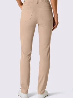 Jean ajusté en coton lyocell avec ceinture élastique et 4 poches