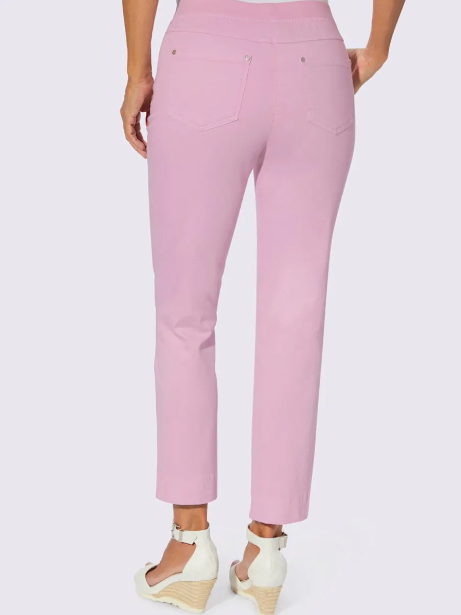 Jean 7/8 avec ceinture intérieure élastique et 5 poches