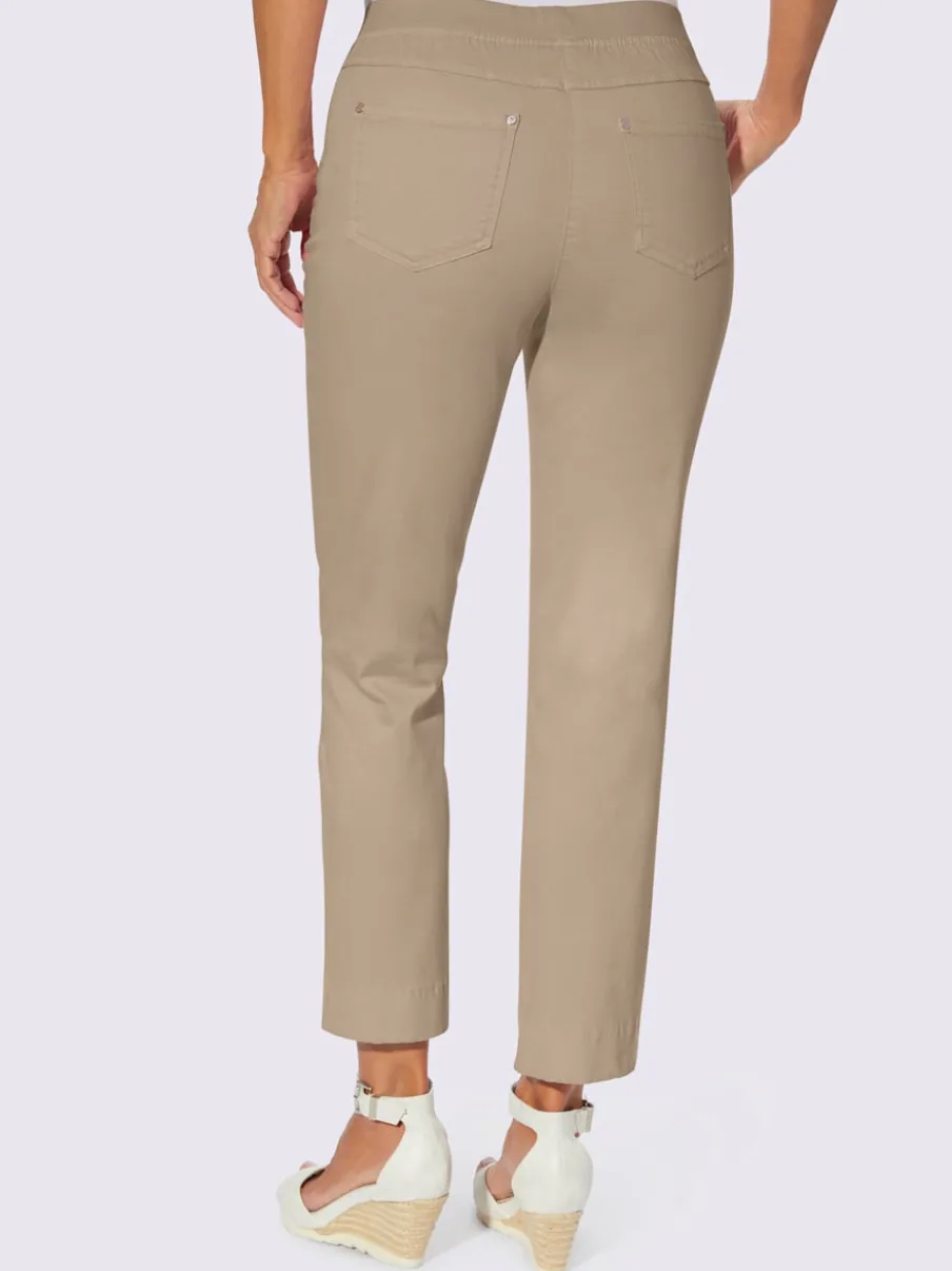 Jean 7/8 avec ceinture intérieure élastique et 5 poches