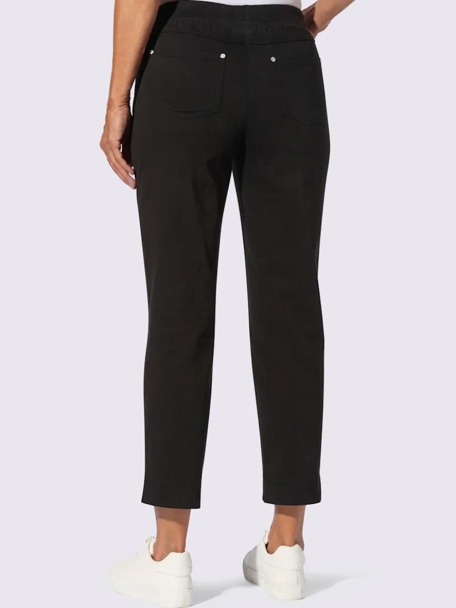 Jean 7/8 avec ceinture intérieure élastique et 5 poches