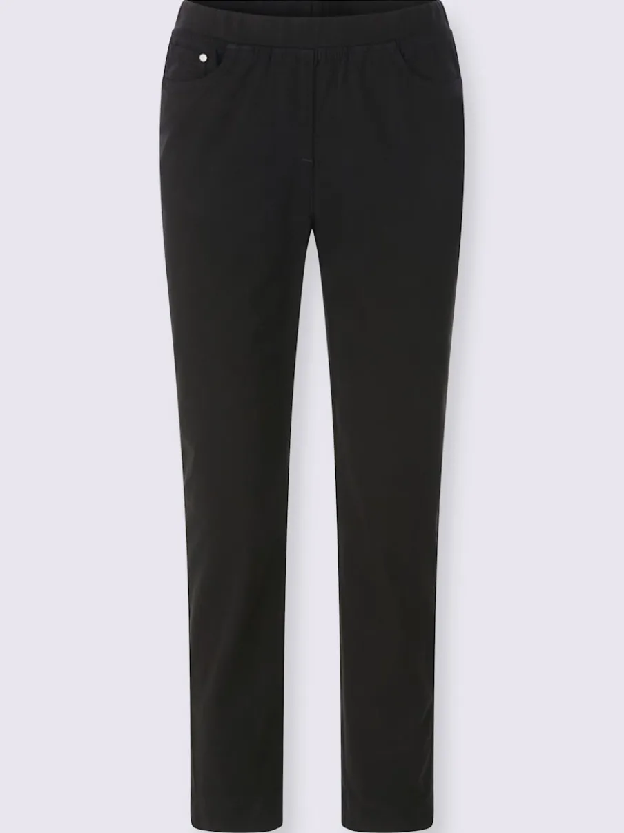 Jean 7/8 avec ceinture intérieure élastique et 5 poches