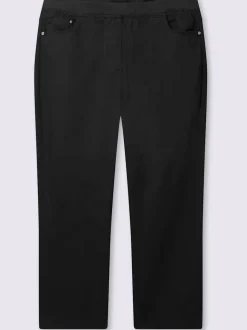 Jean 7/8 avec ceinture intérieure élastique et 5 poches