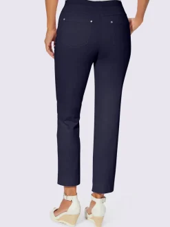 Jean 7/8 avec ceinture intérieure élastique et 5 poches