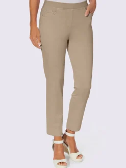 Jean 7/8 avec ceinture intérieure élastique et 5 poches