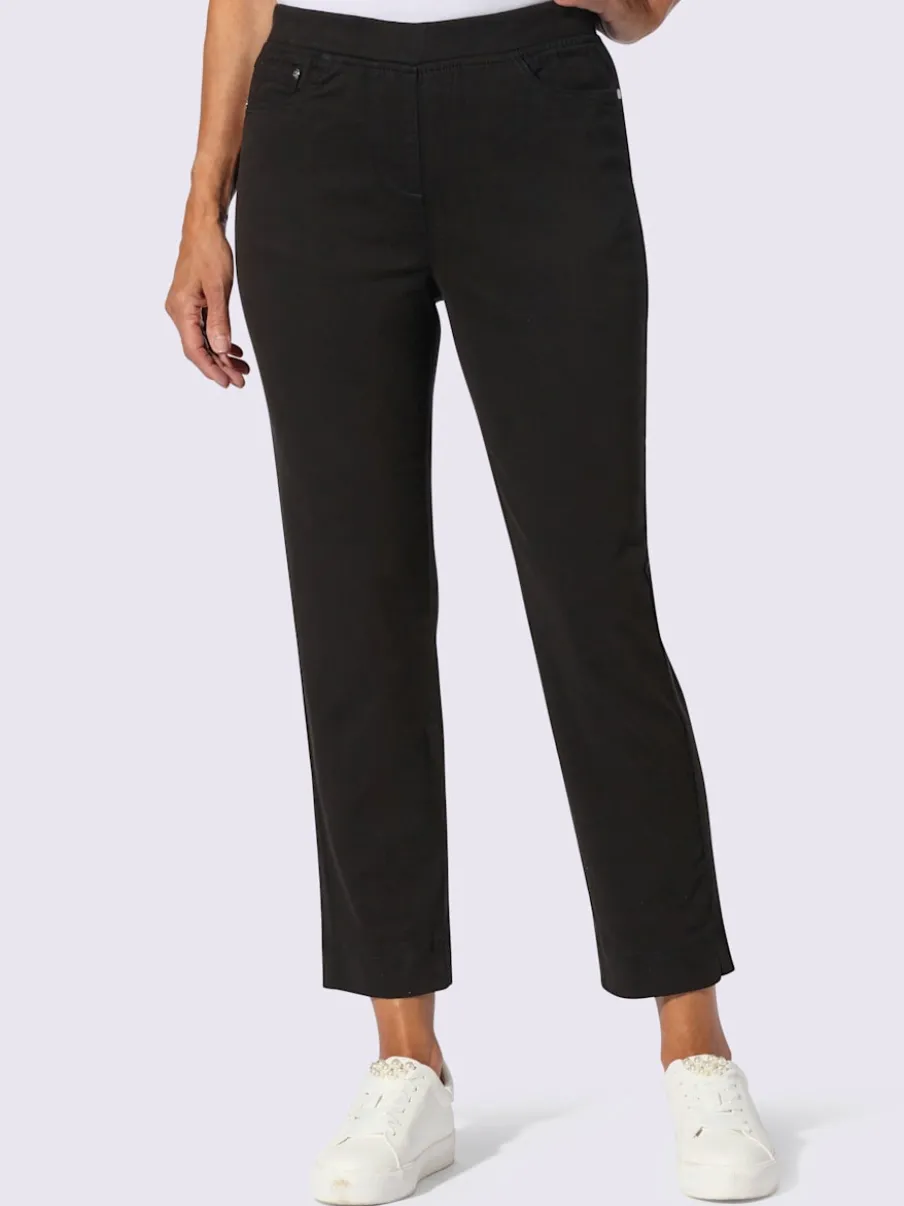 Jean 7/8 avec ceinture intérieure élastique et 5 poches