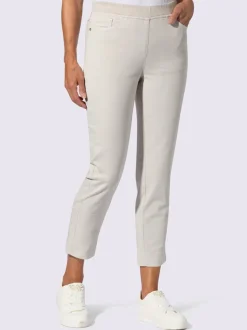 Jean 7/8 avec ceinture intérieure élastique et 5 poches