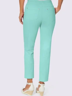 Jean 7/8 avec ceinture intérieure élastique et 5 poches