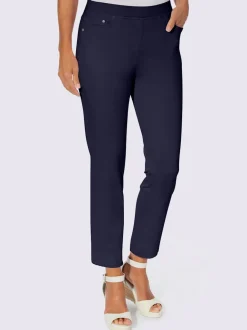 Jean 7/8 avec ceinture intérieure élastique et 5 poches