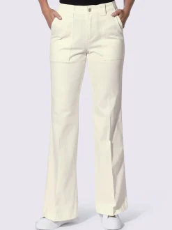 Jean bootcut avec poches plaquées et plis flatteurs