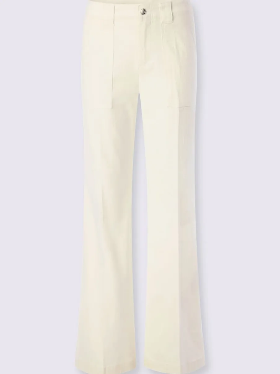 Jean bootcut avec poches plaquées et plis flatteurs