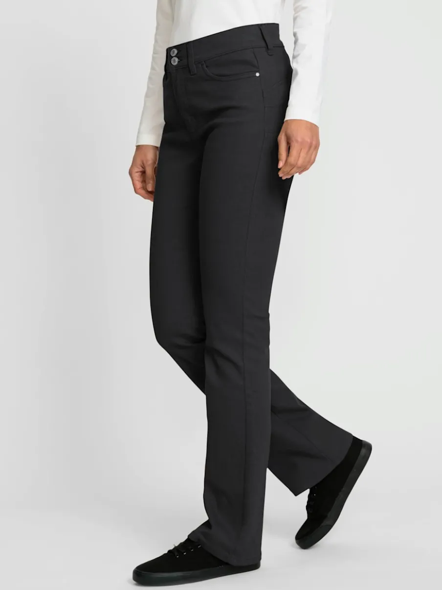 Jean bootcut en coton cinq poches légèrement évasé