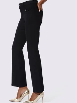 Jean bootcut en modal-coton avec ceinture gainante et poches