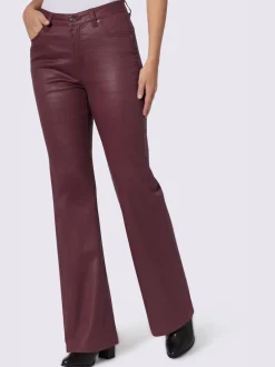 Jean bootcut revêtement brillant