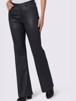 Jean bootcut revêtement brillant