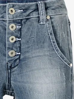 Jean boyfriend décontracté cinq poches style casual confort