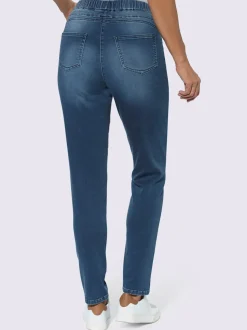 Jean à ceinture élastique avec poches et coulisse
