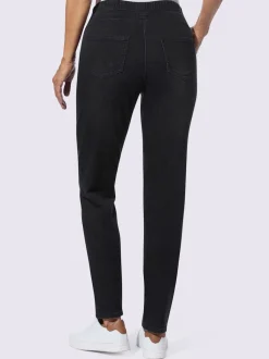 Jean à ceinture élastique avec poches et coulisse