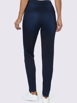 Jean à ceinture élastique avec poches et coulisse